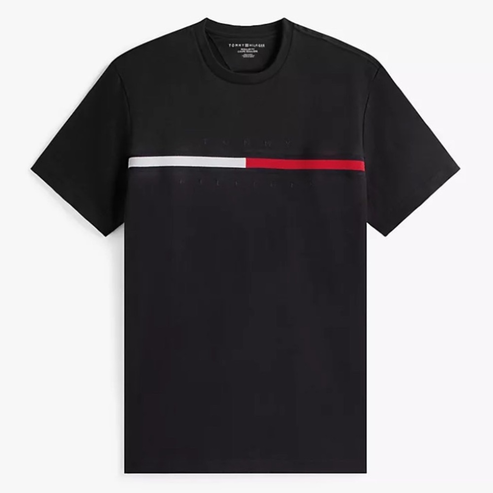 Tommy Hilfiger Men's Tino Logo Short Sleeve T-Shirt Size XL Casual Comfy Y2K Dad